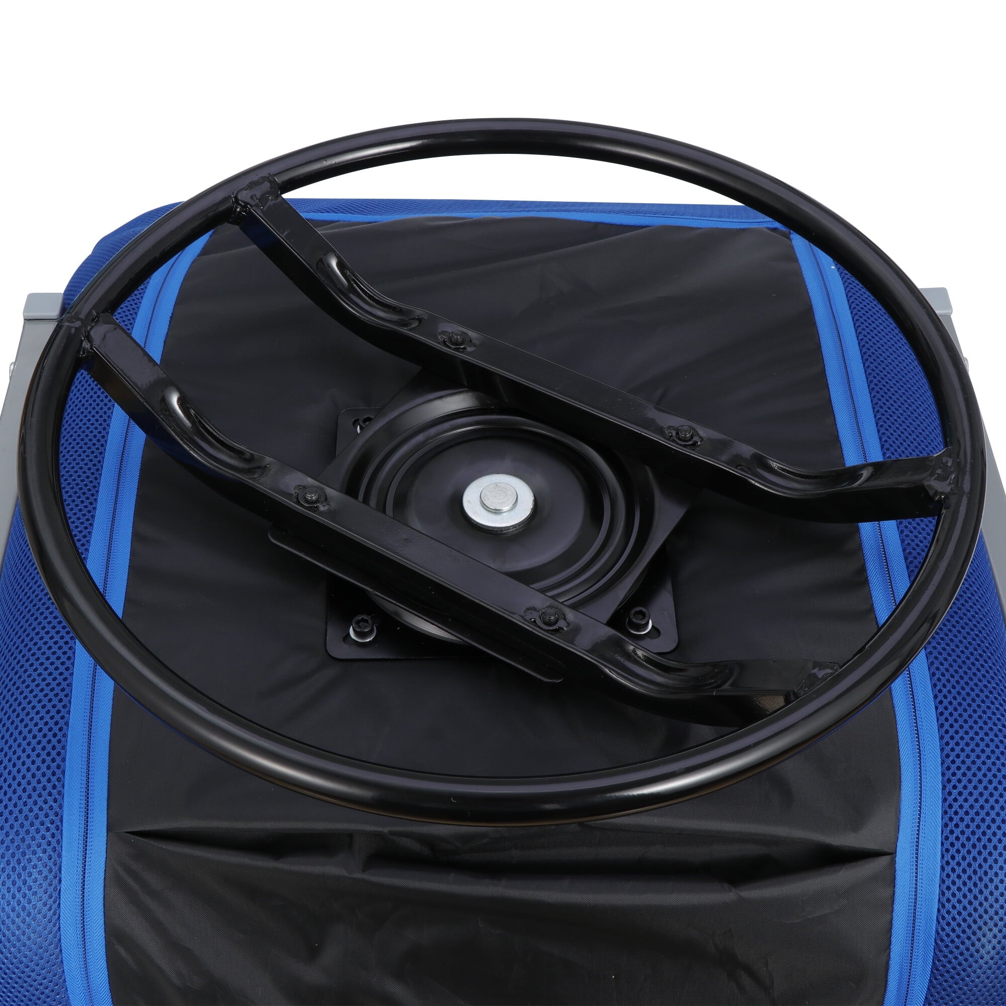 HomGarden 360 Degree Swivel Foam Gaming Floor Chair W/Armrests, Adjustable Folding Rocker 21" Wx28.7"H Blue