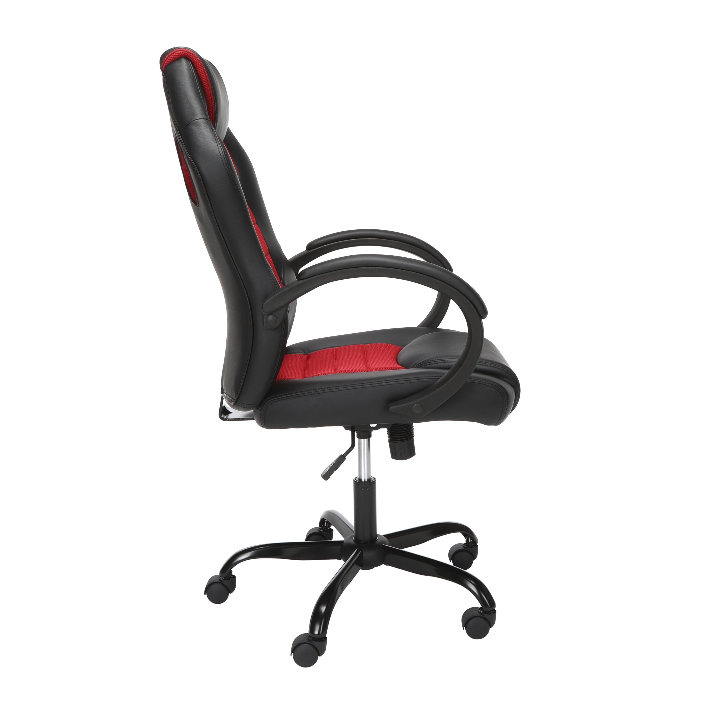 OFM Essentials Collection High-Back Gaming Chair, Padded Loop Arms, in Red (ESS-3083HB-RED)