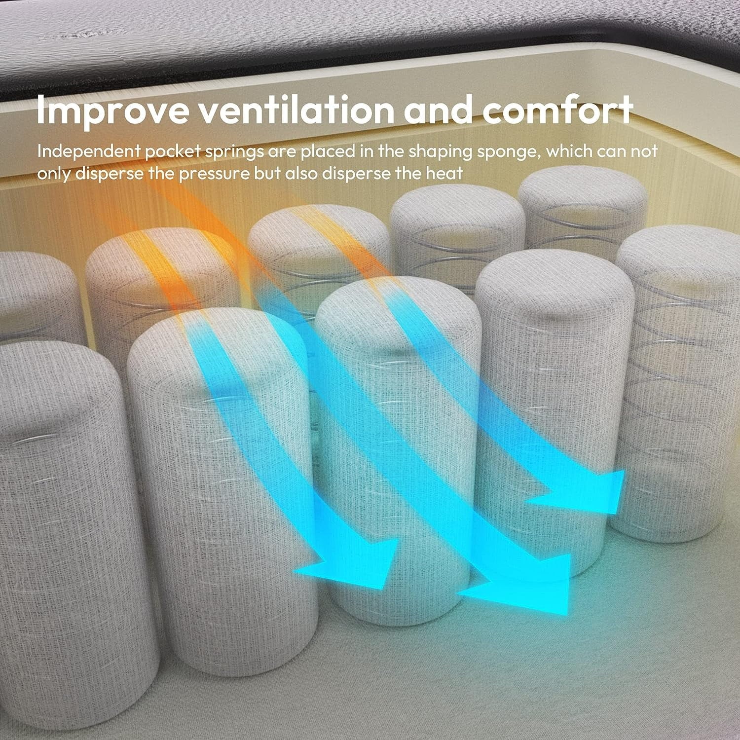 Dowinx Gaming Chair with Pocket Spring Cushion, Ergonomic Computer Chair High Back, Reclining Game Chair Pu Leather 350LBS, Grey