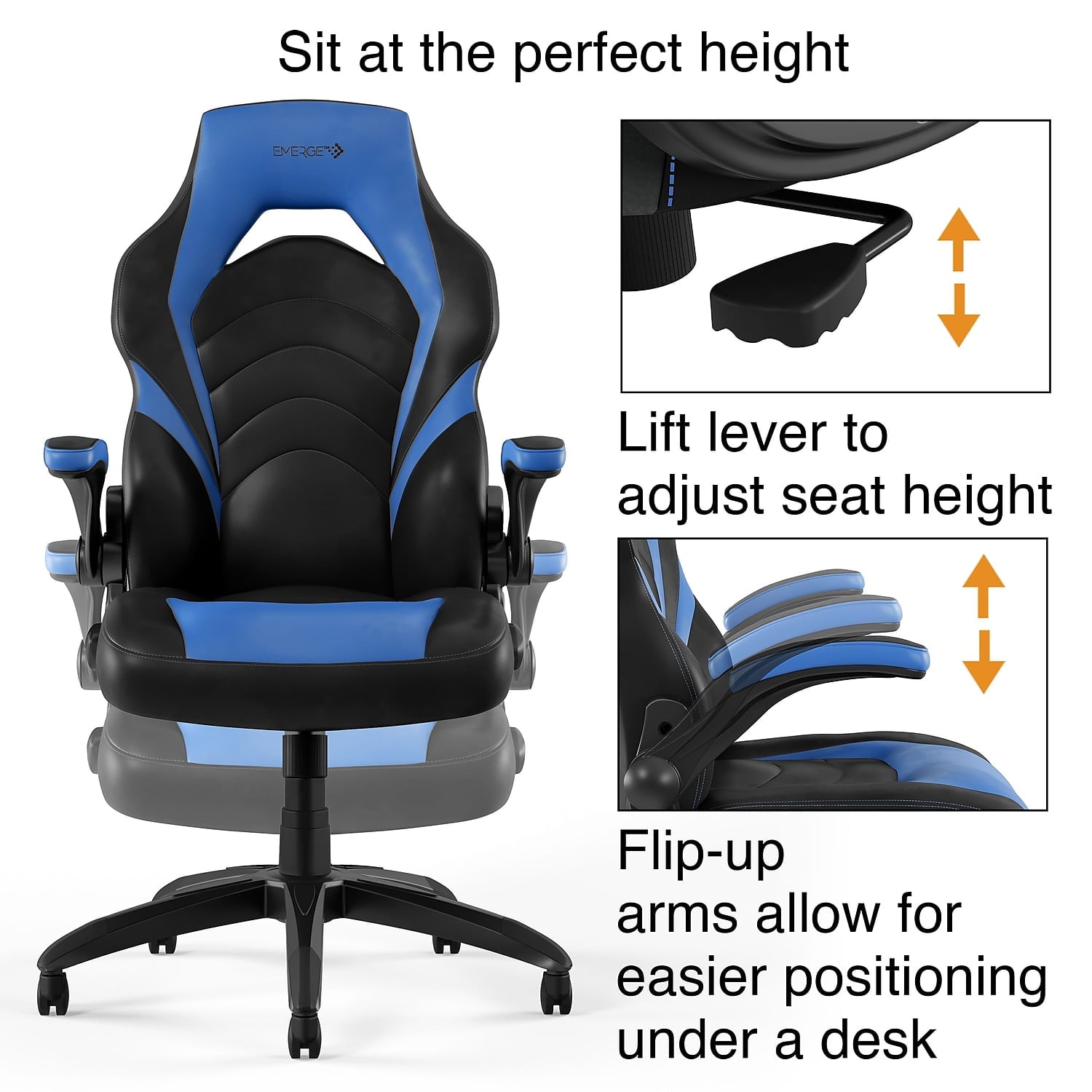 Staples Gaming Chair Black and Blue 2710764