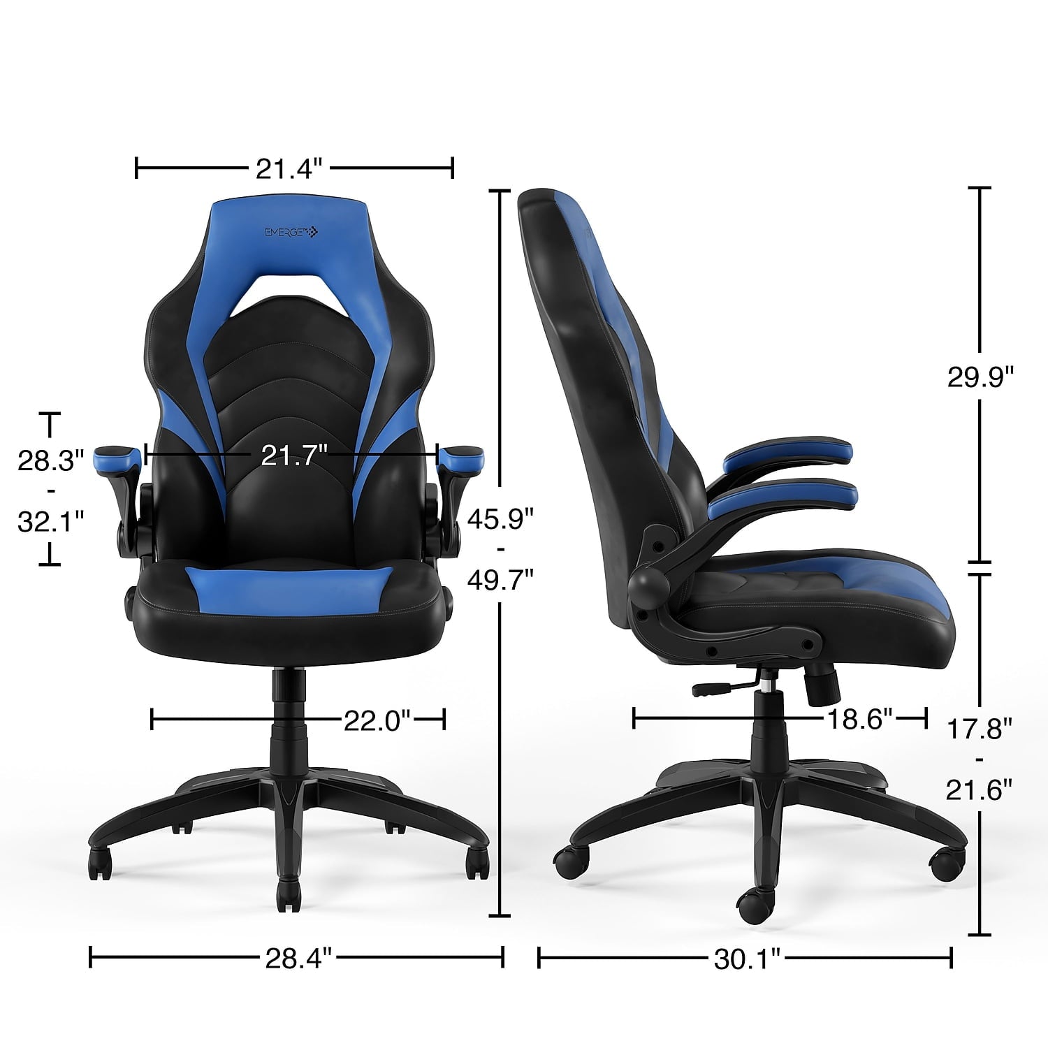 Staples Gaming Chair Black and Blue 2710764