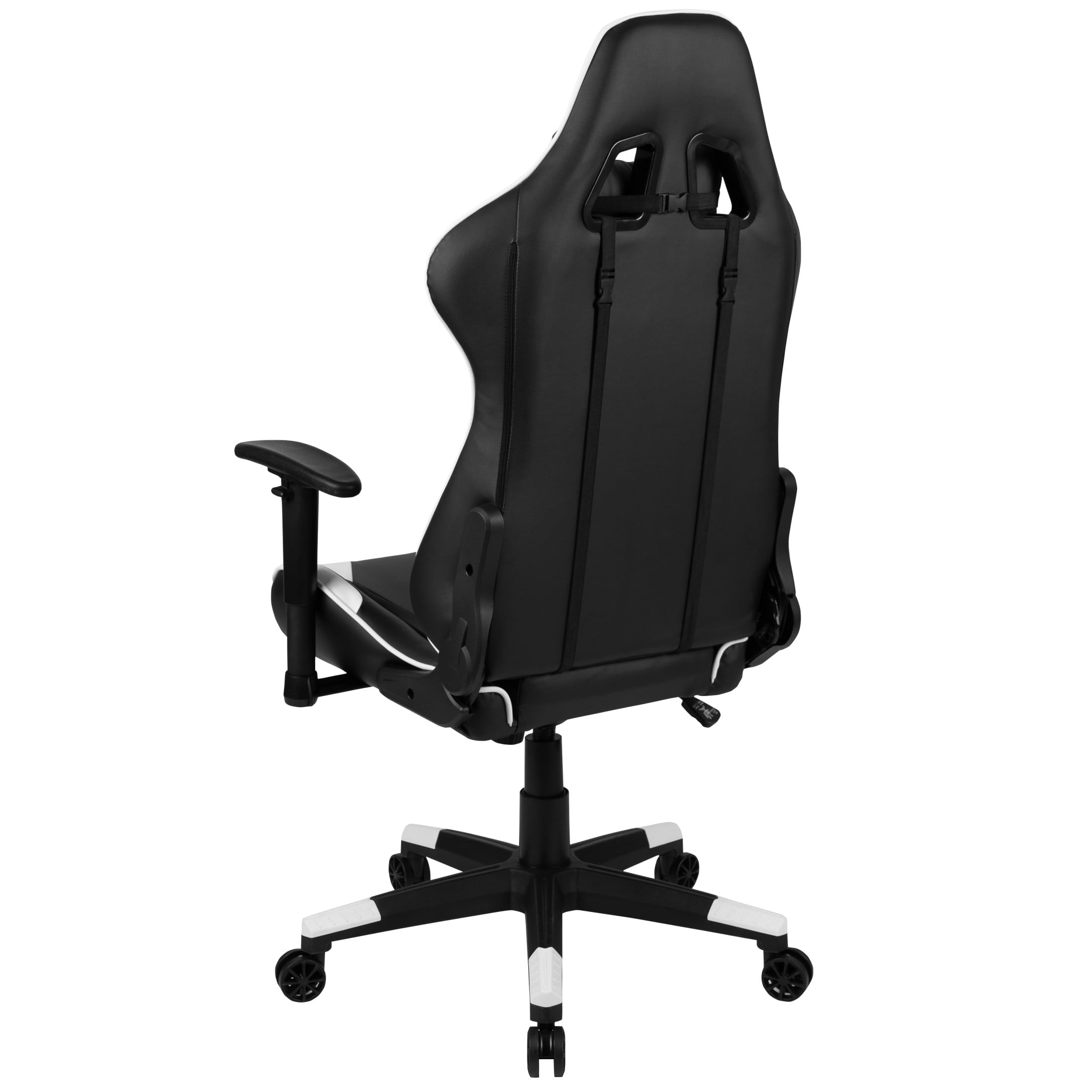 Emma + Oliver Fully Reclining Racing Gaming Ergonomic Chair, Black LeatherSoft