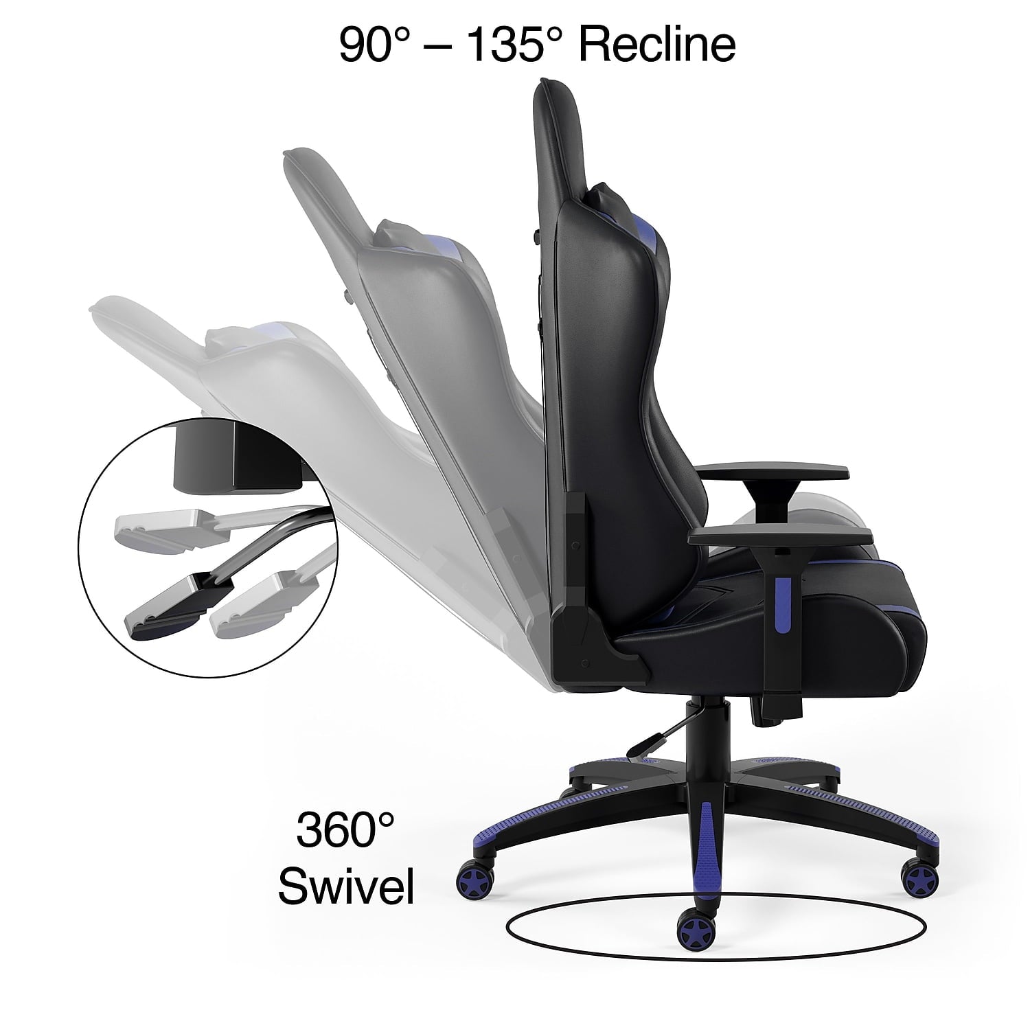 MyOfficeInnovations Gaming Chair Blue 24326200