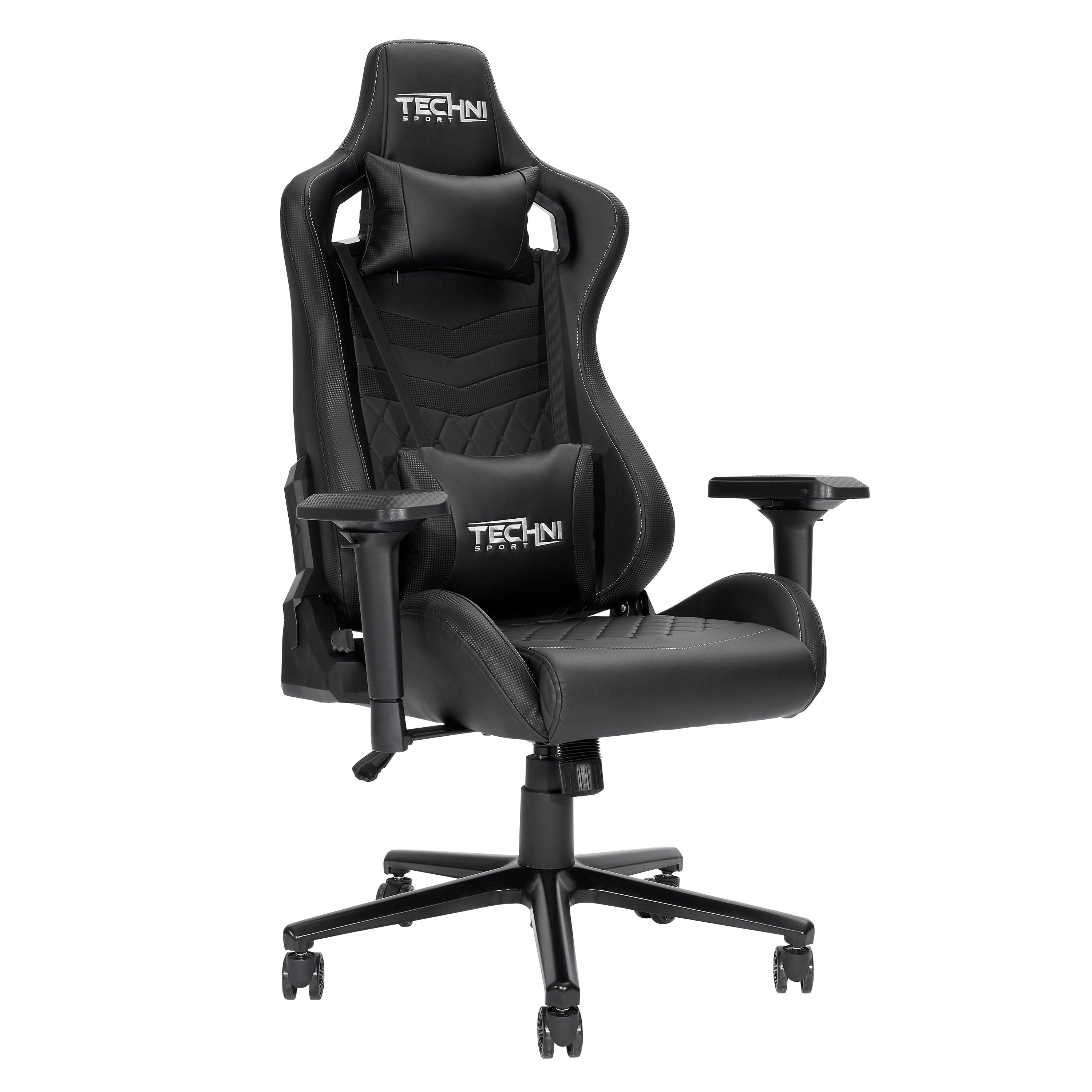 Techni Sport TS-83 Ergonomic High Back Racer Style PC Gaming Chair with Memory Foam Seat, Black RTA-TS83-BK