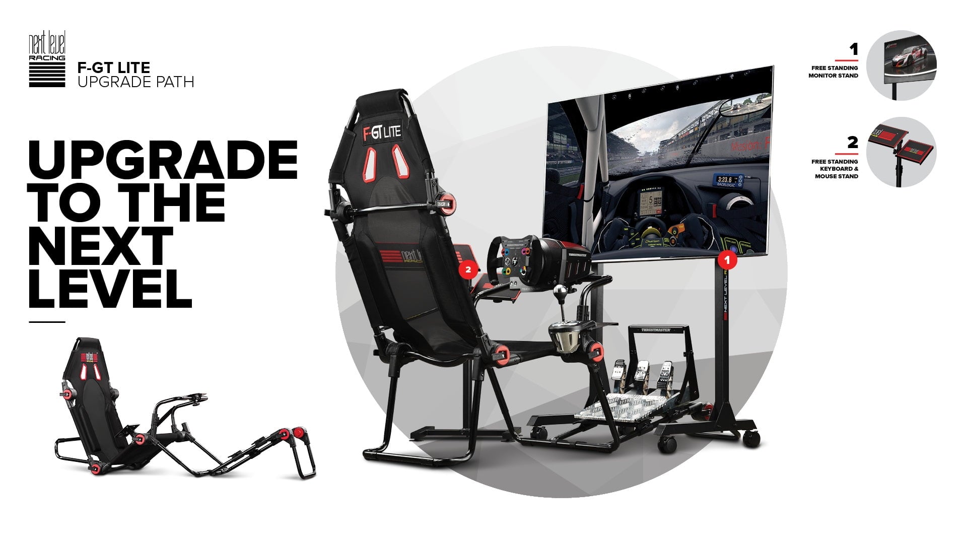 Next Level Racing F-GT Lite Formula and GT Foldable Simulator Cockpit (NLR-S015)