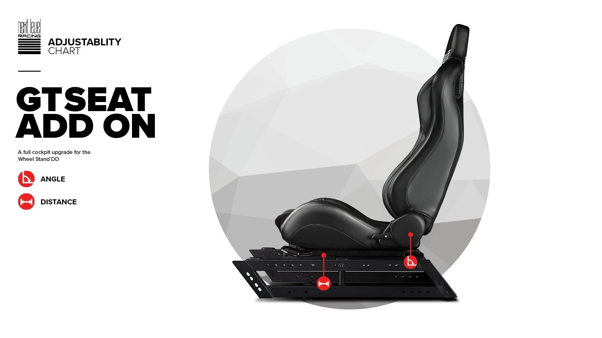 Next Level Racing® GT Seat Add-on for Wheel Stand DD / 2.0  (NLR-S024)