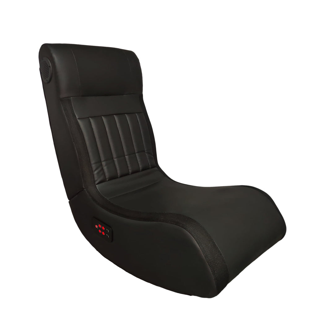 Game Chair Foldable Gaming Chair With Onboard Speakers, LED Strip Lighting, Bluetooth Music Speakers, Vibration Massage, USB Charging Port,Reclining Game Chair
