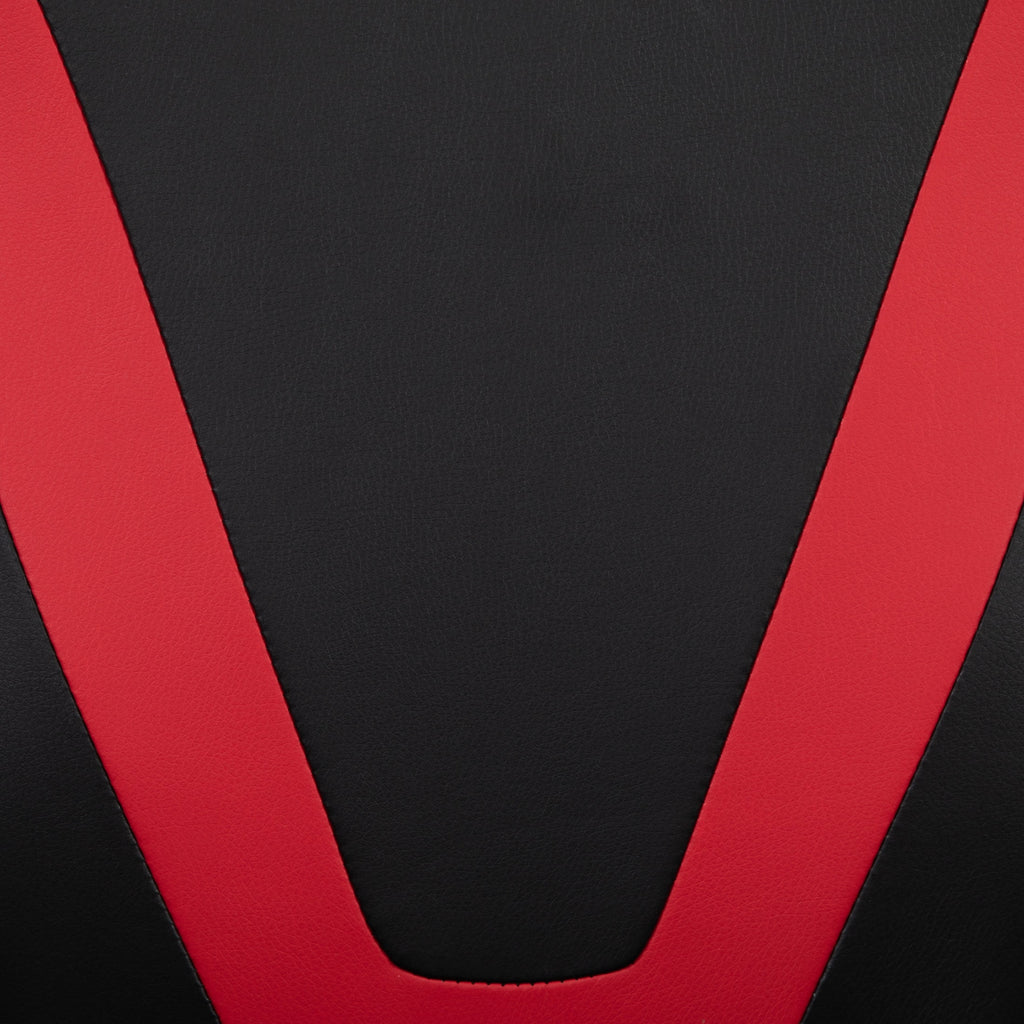 Emma + Oliver Racing Gaming Ergonomic Chair with Reclining Back, Footrest in Red LeatherSoft