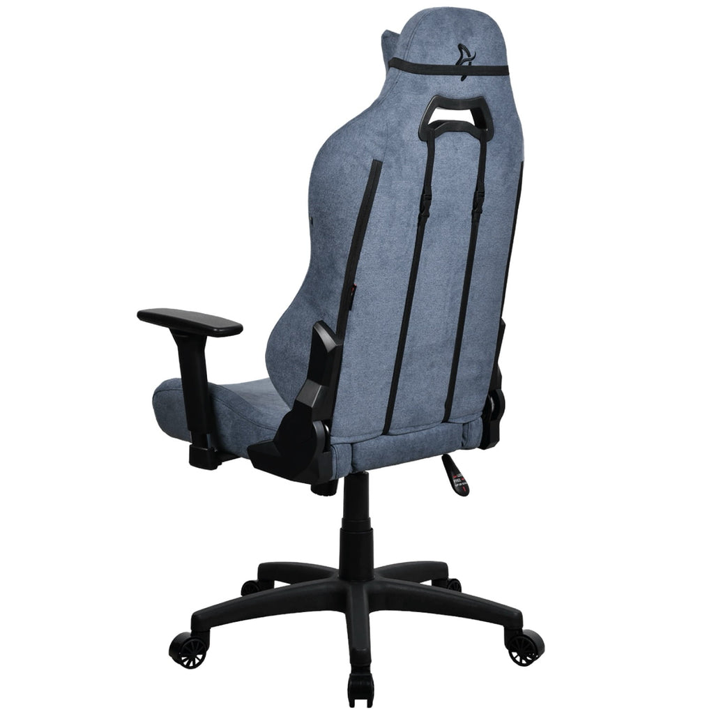 Arozzi Torretta Soft Fabric Gaming Chair, Breathable Fluid-Repellent Ergonomic Office Chair with Adjustable Height, 3D Armrest & 2 Supportive Pillows (Blue)