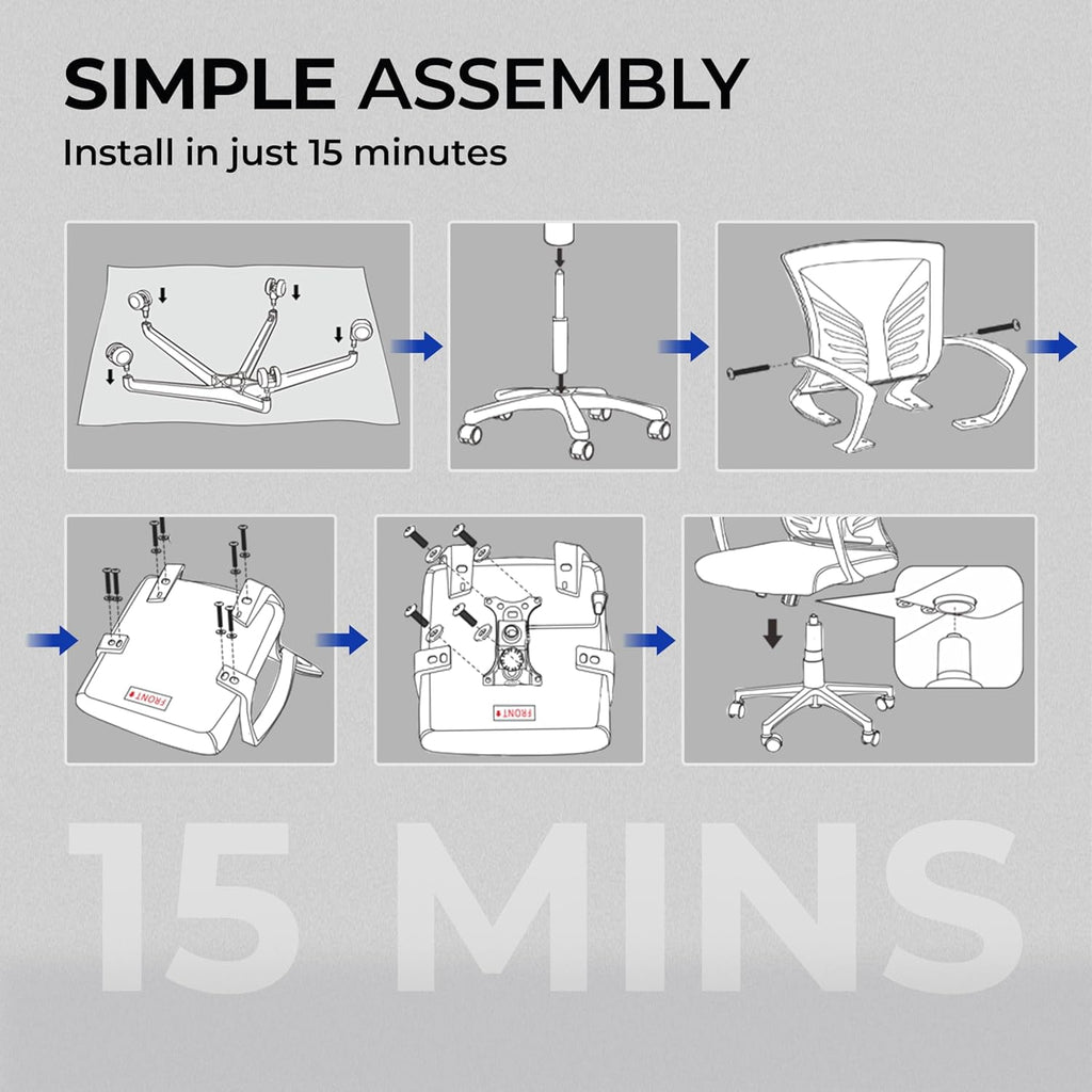 Office Chair Mesh Desk Chair Computer Chair Gaming Chair Adjustable Comfy Chair Swivel Ergonomic Chair for Home Office/Work/Study