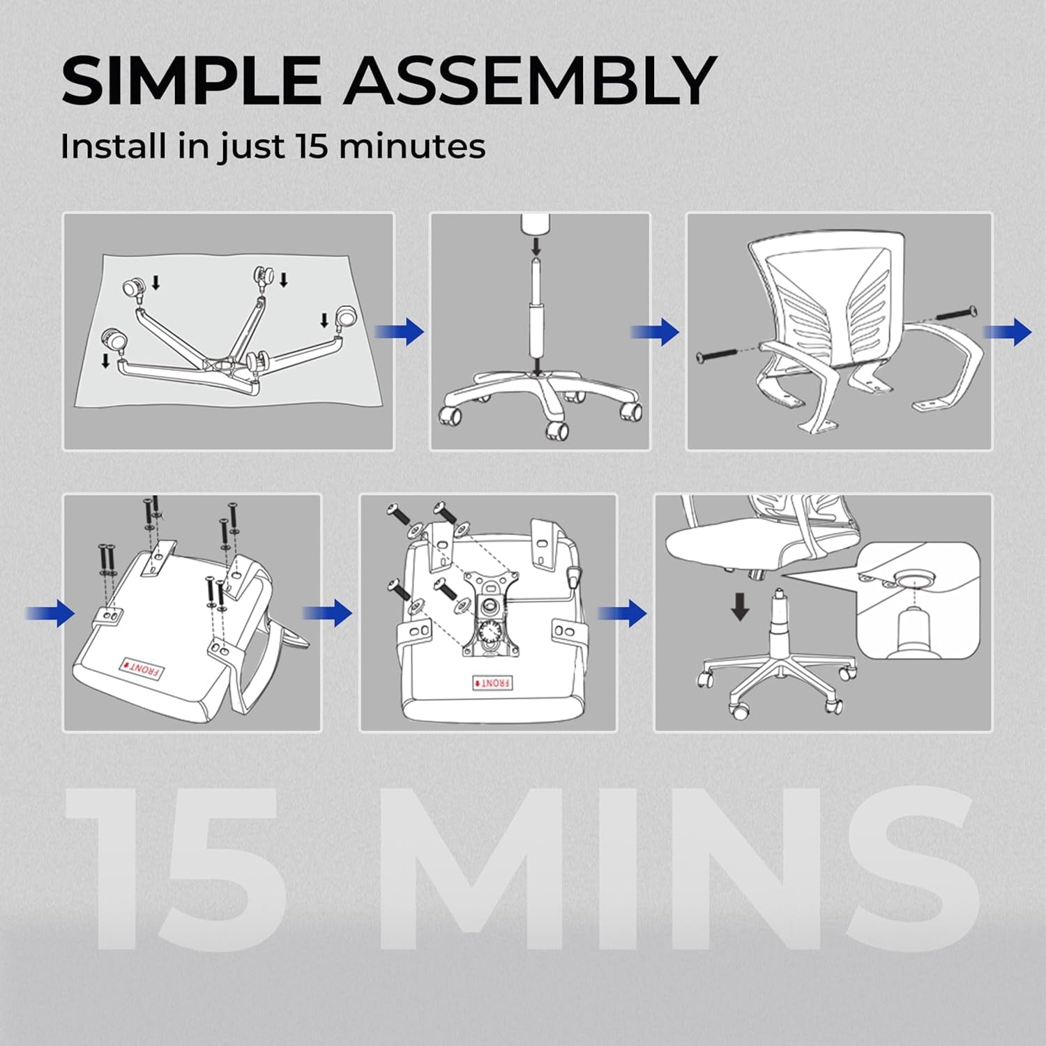 Office Chair Mesh Desk Chair Computer Chair Gaming Chair Adjustable Comfy Chair Swivel Ergonomic Chair for Home Office/Work/Study