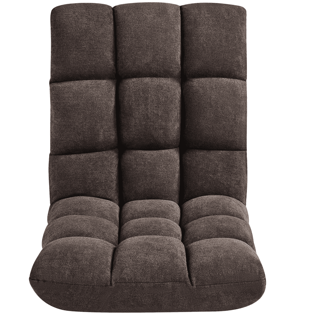 Alden Design Floor Folding Gaming Chair Lazy Sleeper Recliner with 14 Adjustable Positions, Black