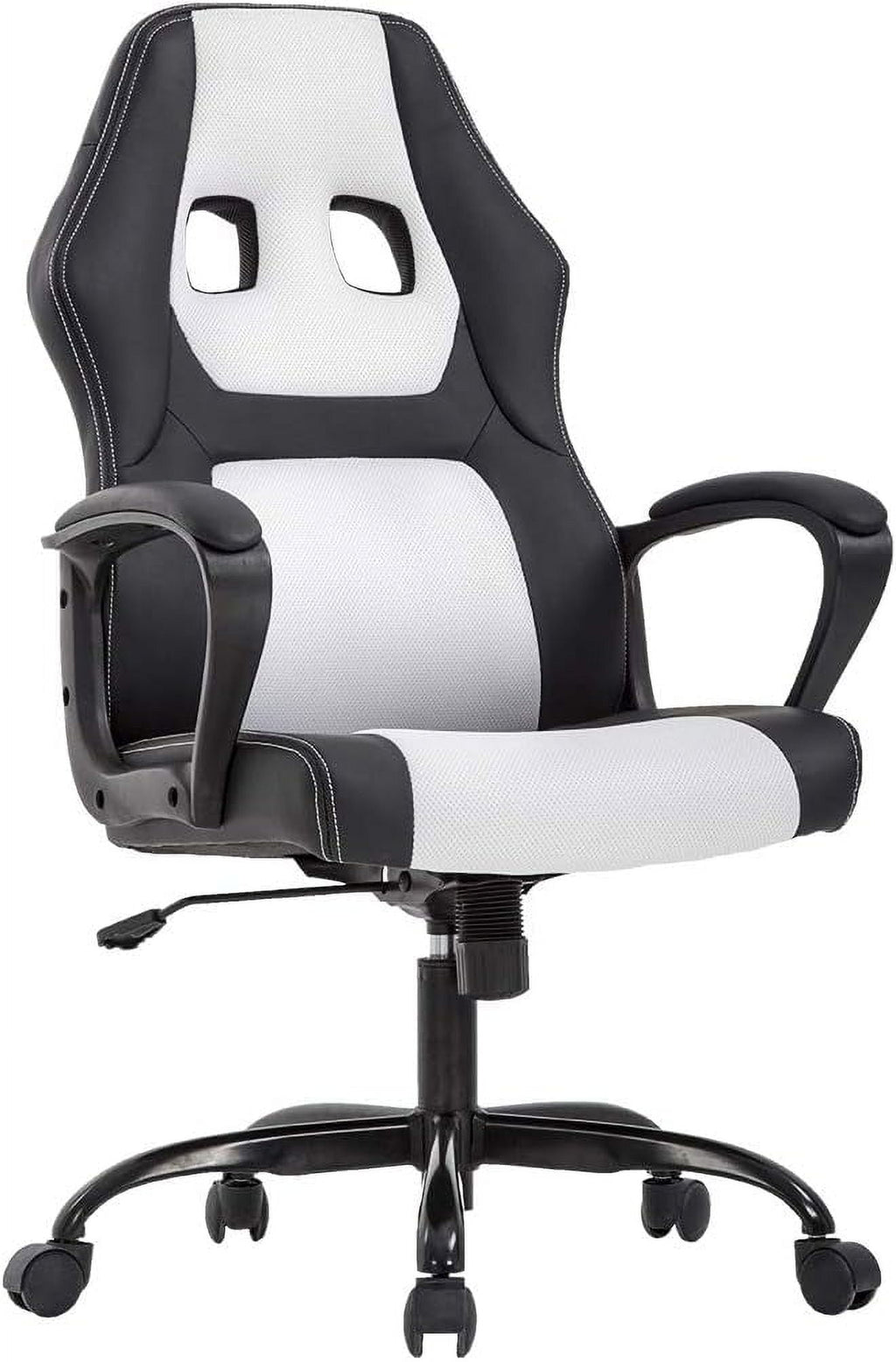 BestMassage Ergonomic & Adjustable Swivel Gaming Chair, White