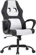 BestMassage Ergonomic & Adjustable Swivel Gaming Chair, White