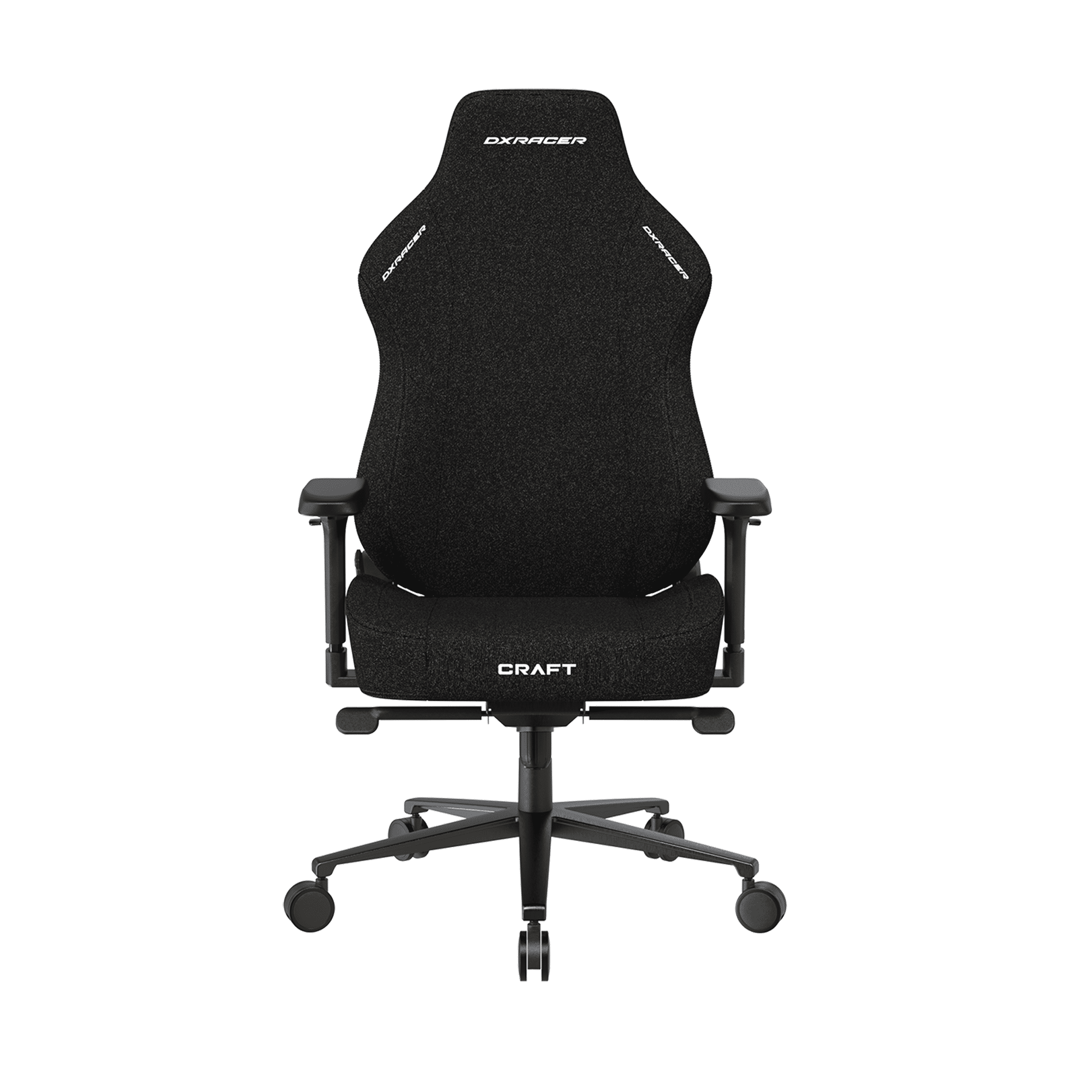 DXRacer Craft L Video Gaming Chair for Adults, Ergonomic Office Reclining Computer Chair with Magnetic Head Pillow and Lumbar Support, Racing Style Height Adjustable (Woven Fabric, Black)