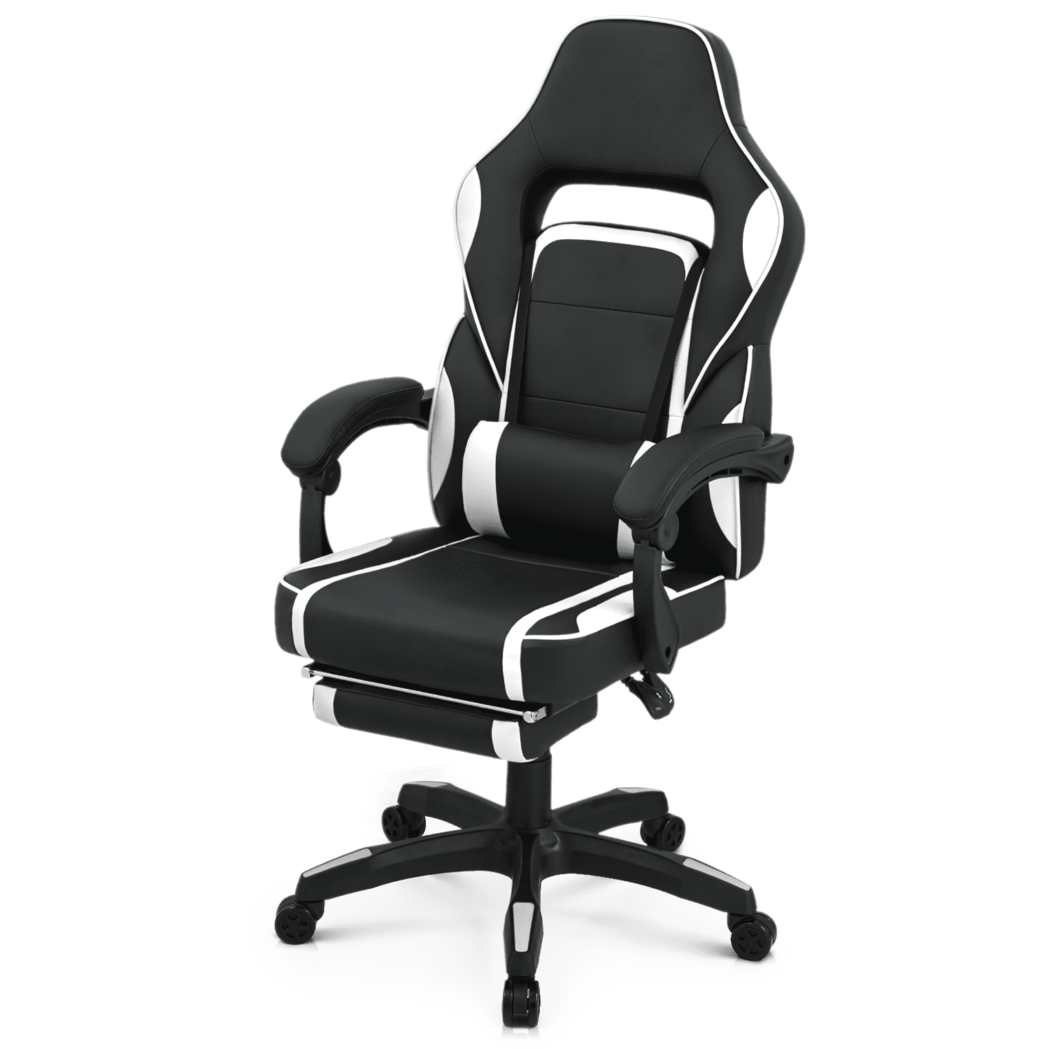 Magshion Computer Recliner Chair, Ergonomic Adjustable Swivel Gaming Seat with Lumbar Support for Electronic Game Room, Red