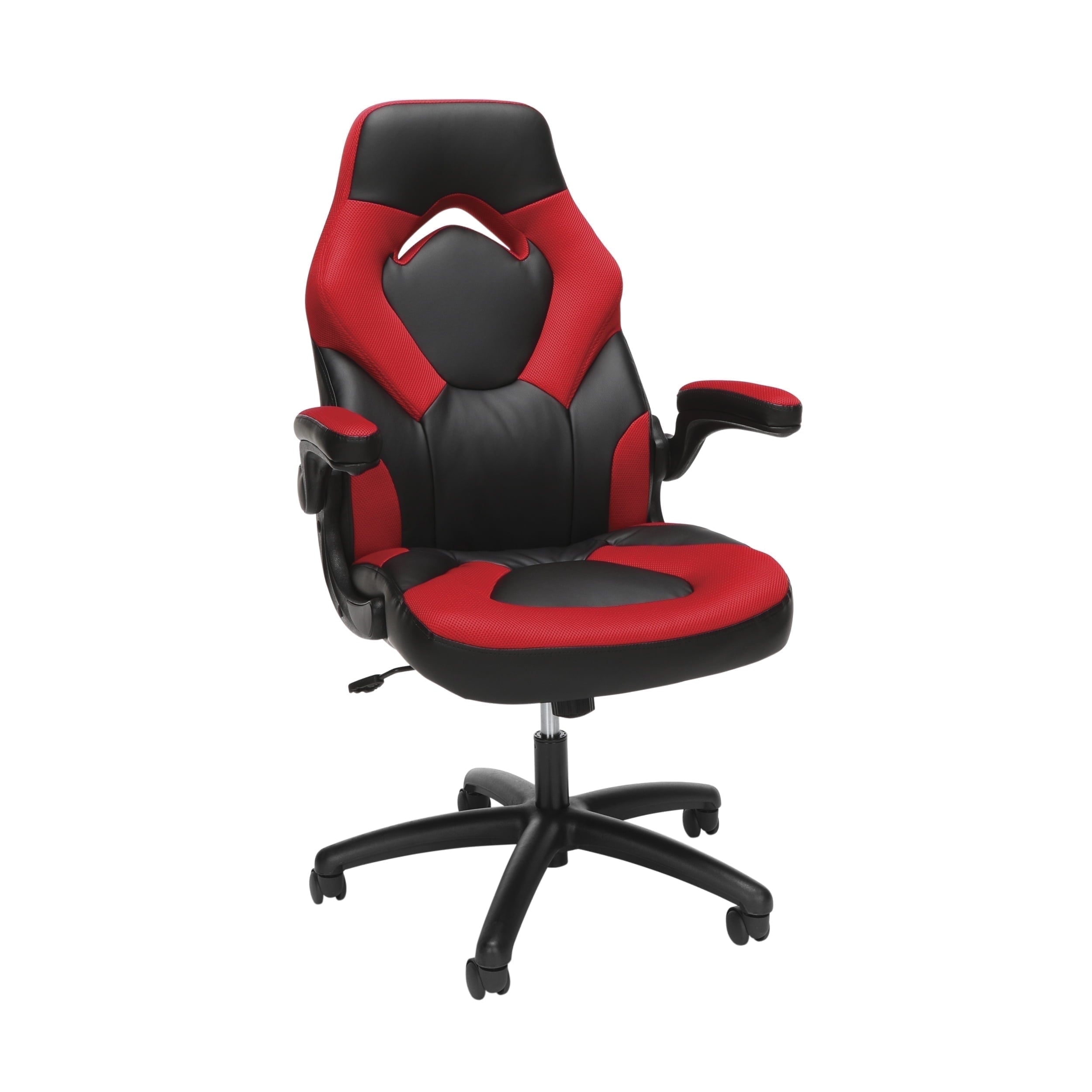 RESPAWN 3085 Ergonomic Gaming Chair for Adults, High Back Office Chair with Headrest and Flip Up Arms, Leather Racing Style Gaming Seat with Lumbar Support, Video Game Computer Desk Seat - Black