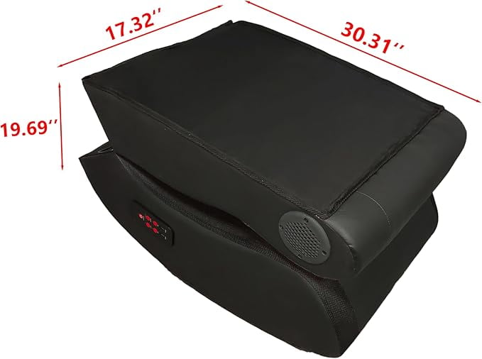 Video Gaming Floor Rocker Chair, Built-in Audio Speakers, LED Strip Lighting, Vibration Massage, USB Charging Port, Foldable Floor Gaming Chairs for Gamers