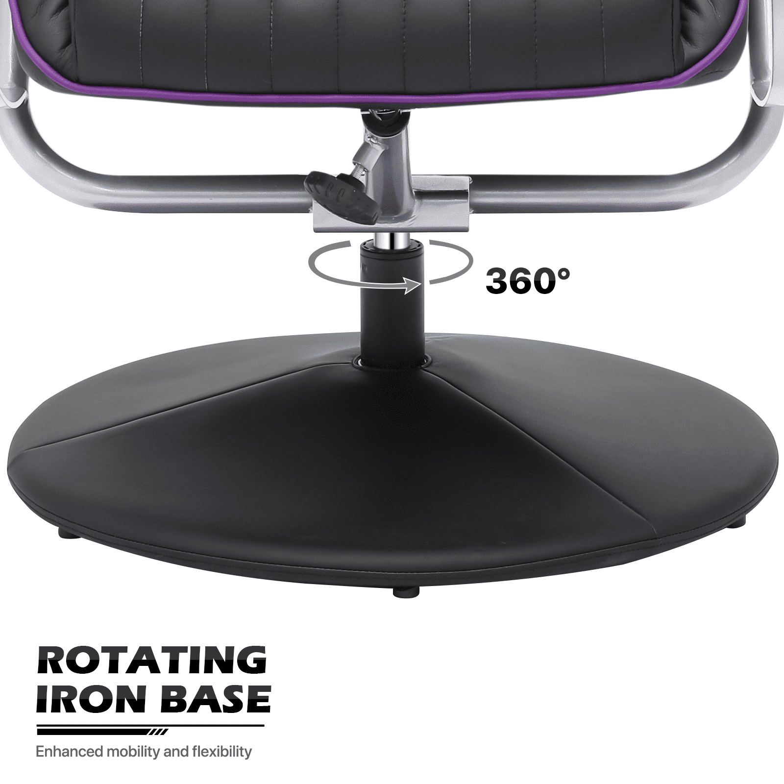 MoNiBloom Gaming Chair with Ottoman, Upholstered Reclining Chair with Adjustable Angle, Racing Style Swivel Recliner with Footrest, Purple