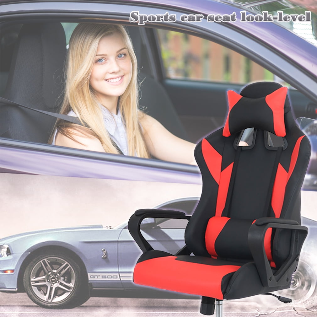 BestOffice Ergonomic Gaming Chair, Swivel Rolling, Lumbar Support for Women, Men(Red)