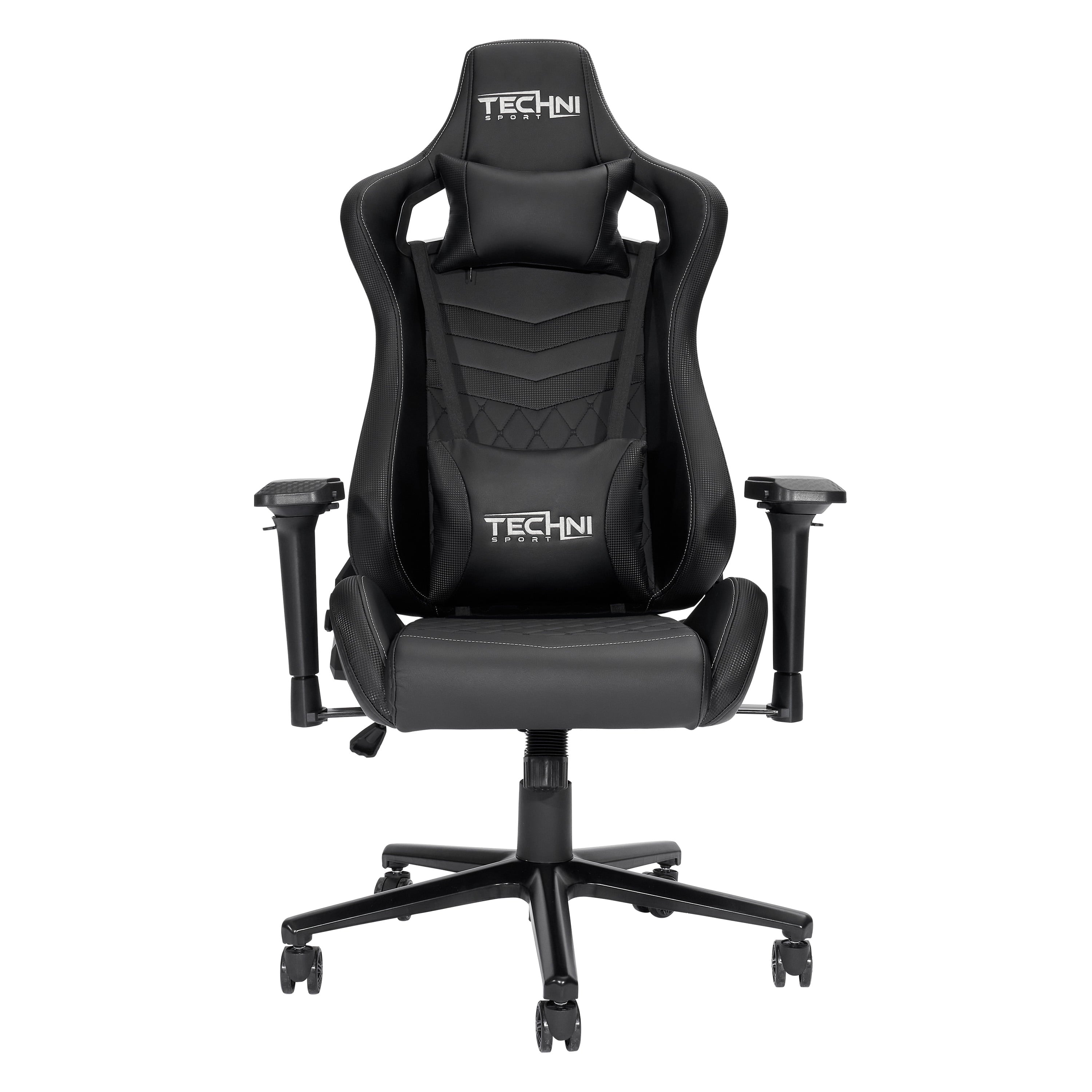 Techni Sport TS-83 Ergonomic High Back Racer Style PC Gaming Chair with Memory Foam Seat, Black RTA-TS83-BK